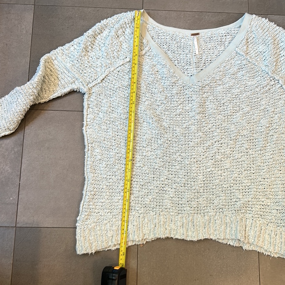 Free People Cotton V-Neck Sweater - Picture 6 of 7